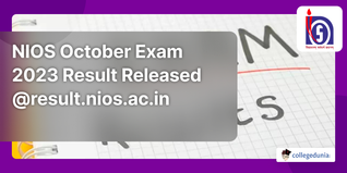 NIOS October Exam 2023 Result Released @result.nios.ac.in; Correction Window Open till January 26